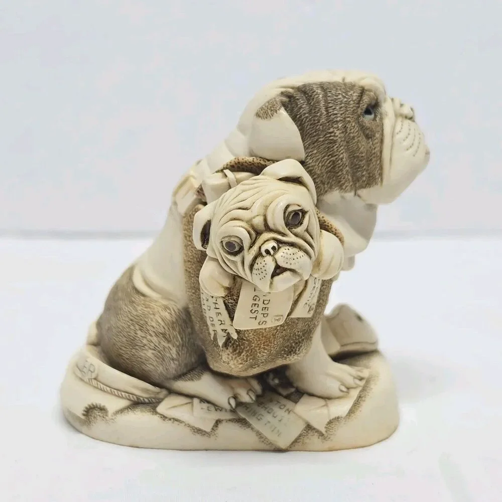 Harmony Kingdom Dead Ringer Infinity Version English Bulldog Figurine Box VTG 98